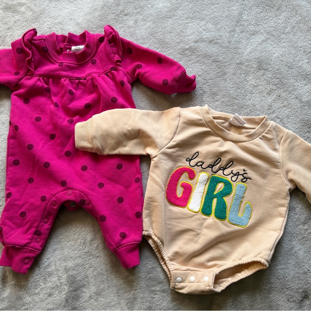 Polka Dot and Graphic Kids long sleeve onesie